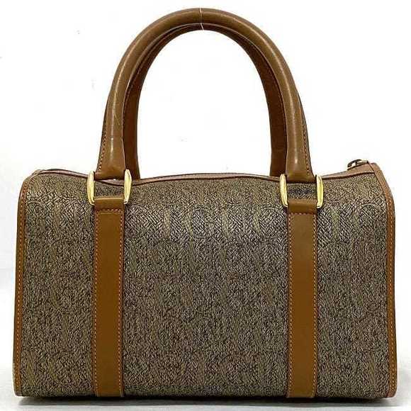 Gucci Mini Bag Canvas Leather Gray Camel Brown - Picture 3 of 10